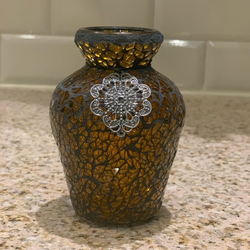 Mosaic Glass Mini Vase